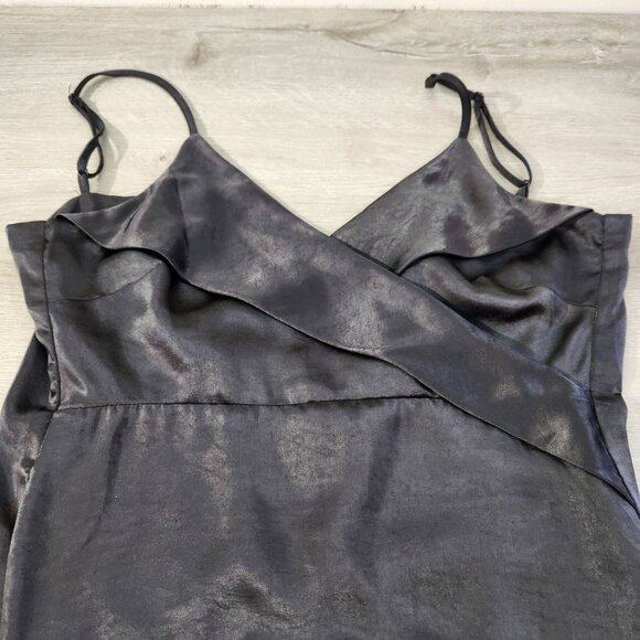 Lulus Stay Celebrating Black Satin Bodycon Mini Dress Women's Size S - Picture 9 of 16